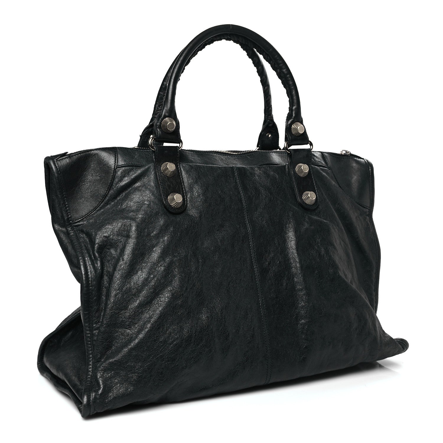 Balenciaga Agneau Giant 21 Silver Hardware Weekender Black 3 of 11
