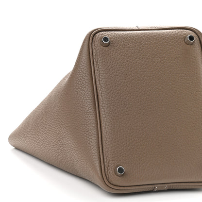 Hermes Taurillon Clemence Picotin Lock 18 PM Etoupe 8 of 9