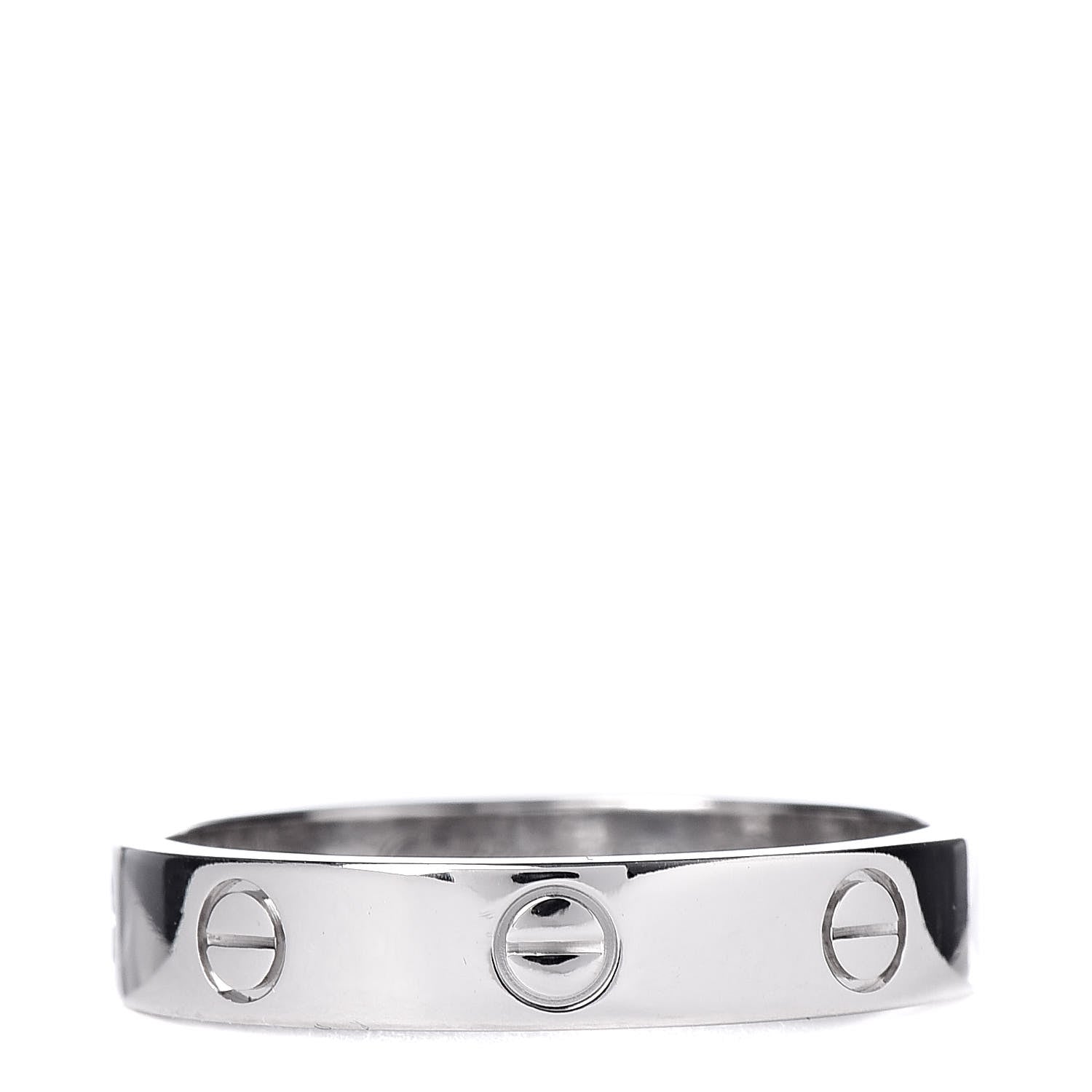 Cartier 18K White Gold 3.5mm LOVE Wedding Band Ring 57 8 1 of 4