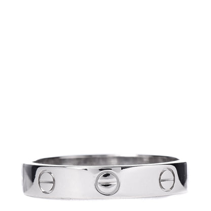 Cartier 18K White Gold 3.5mm LOVE Wedding Band Ring 57 8 1 of 4