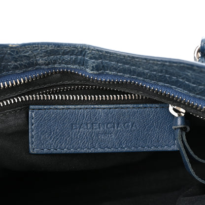 Balenciaga Agneau Classic Silver Hardware Mini City Bleu Profond 6 of 12