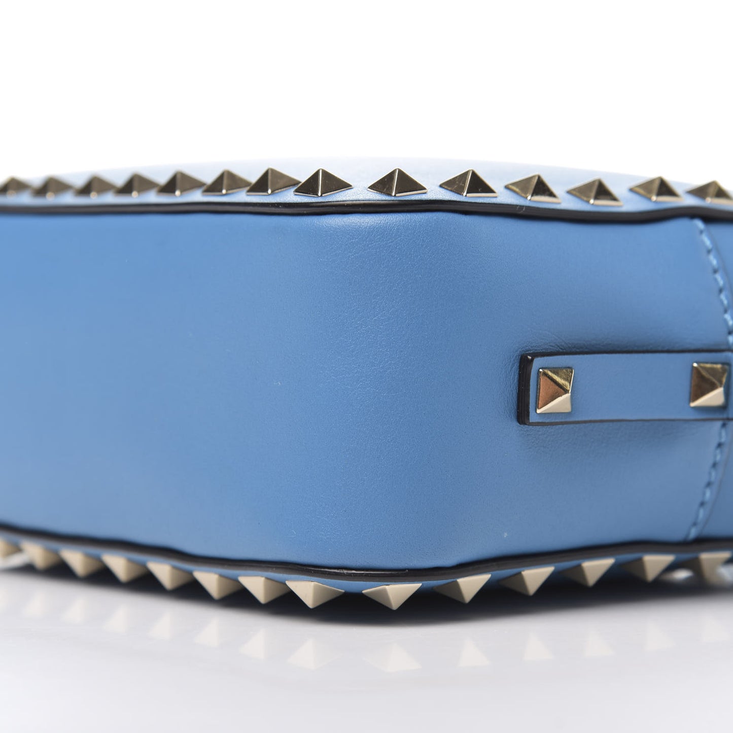 Calfskin Rockstud Camera Crossbody Bag Light Blue