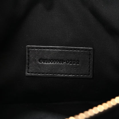 Saint Laurent Grained Lambskin Quilted Mini Becky Double Zip Bag Blue Charron 7 of 10