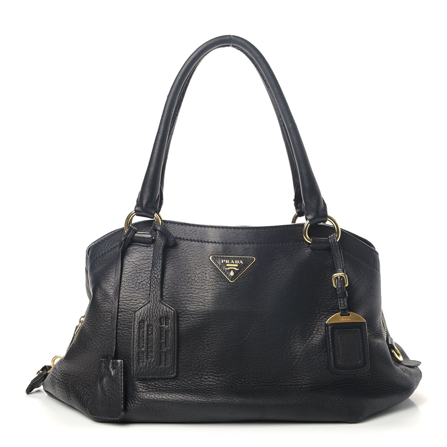 Cervo Deerskin Satchel Black