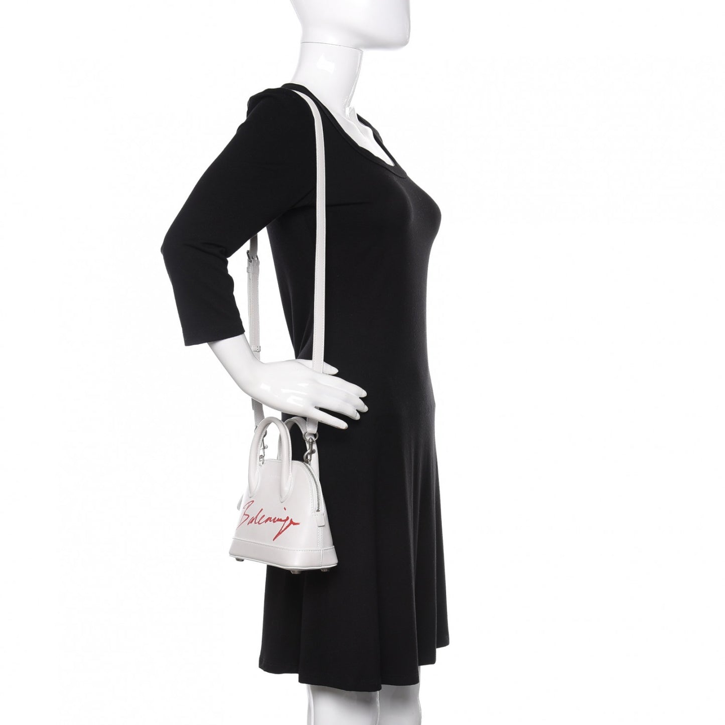 Calfskin Lipstick Logo XXS Ville Top Handle Bag White