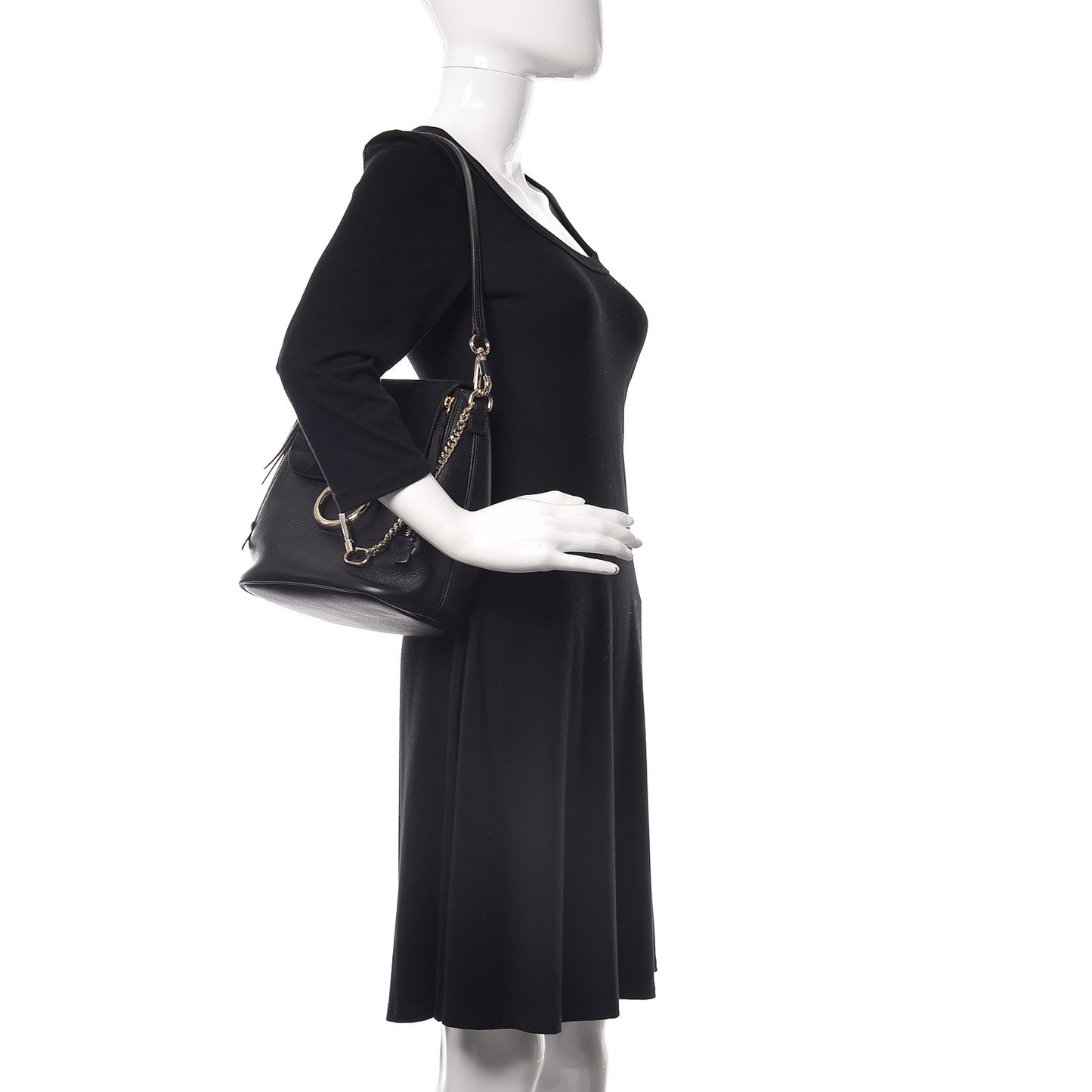 Suede Calfskin Small Faye Backpack Black