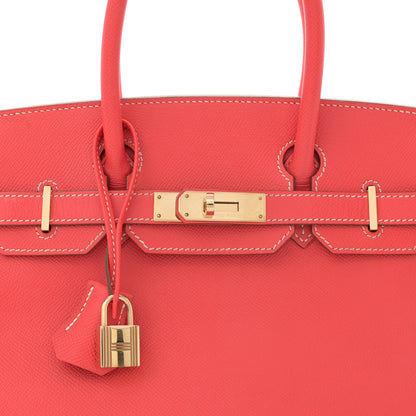 Hermes Epsom Candy Birkin 30 Rose Jaipur Gold 8 of 10