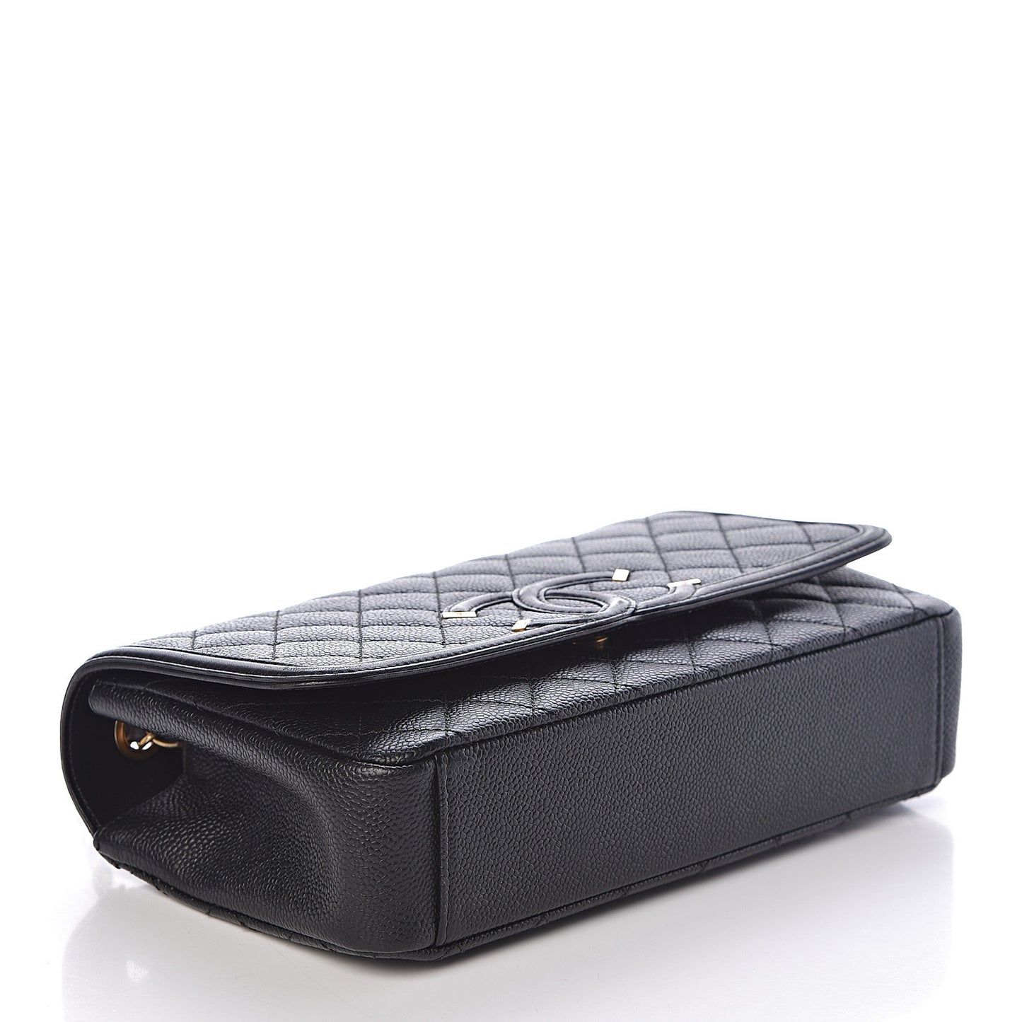 Caviar Quilted Medium CC Filigree Flap Black