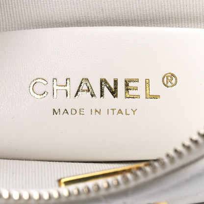 Chanel Shiny Crumpled Lambskin Quilted Trendy Chain Around Hobo White 7 of 12