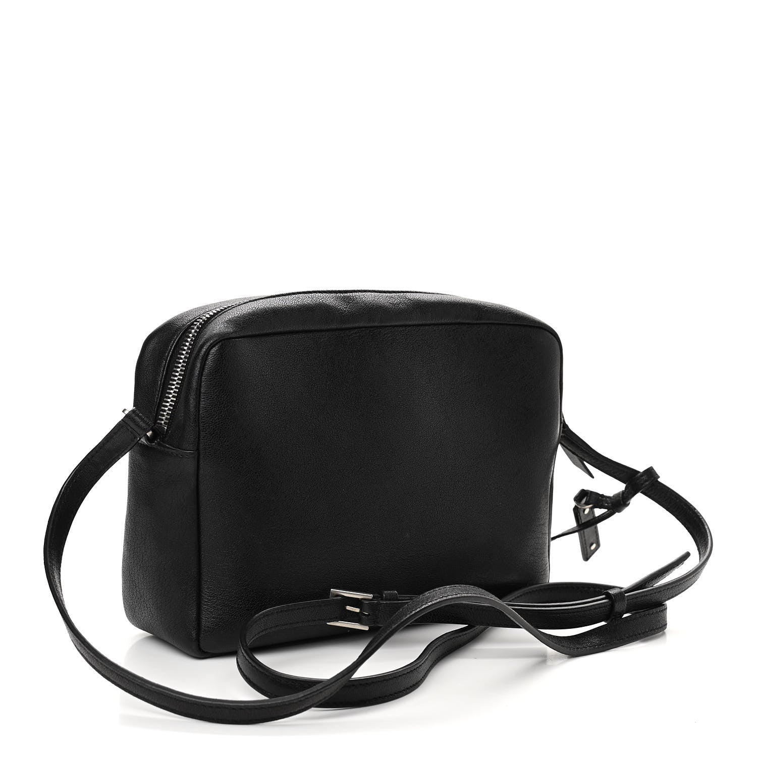 Saint Laurent Lambskin Monogram Embossed Small Lou Camera Bag Black 3 of 10