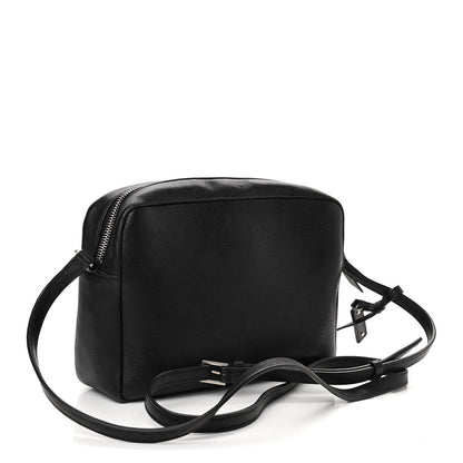 Saint Laurent Lambskin Monogram Embossed Small Lou Camera Bag Black 3 of 10