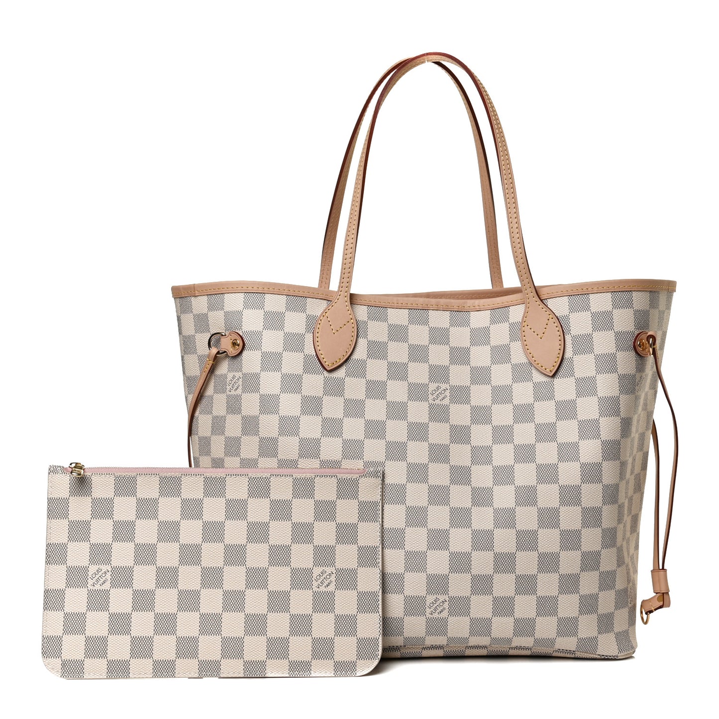 Damier Azur Neo Neverfull MM Rose Ballerine