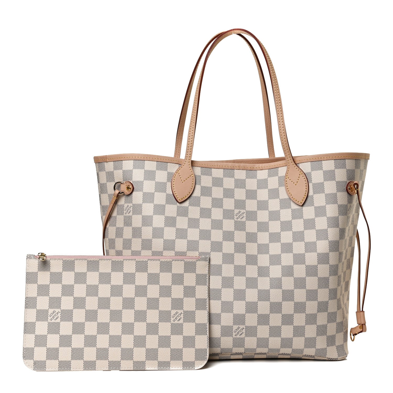 Louis Vuitton Damier Azur Neo Neverfull MM Rose Ballerine 1 of 12