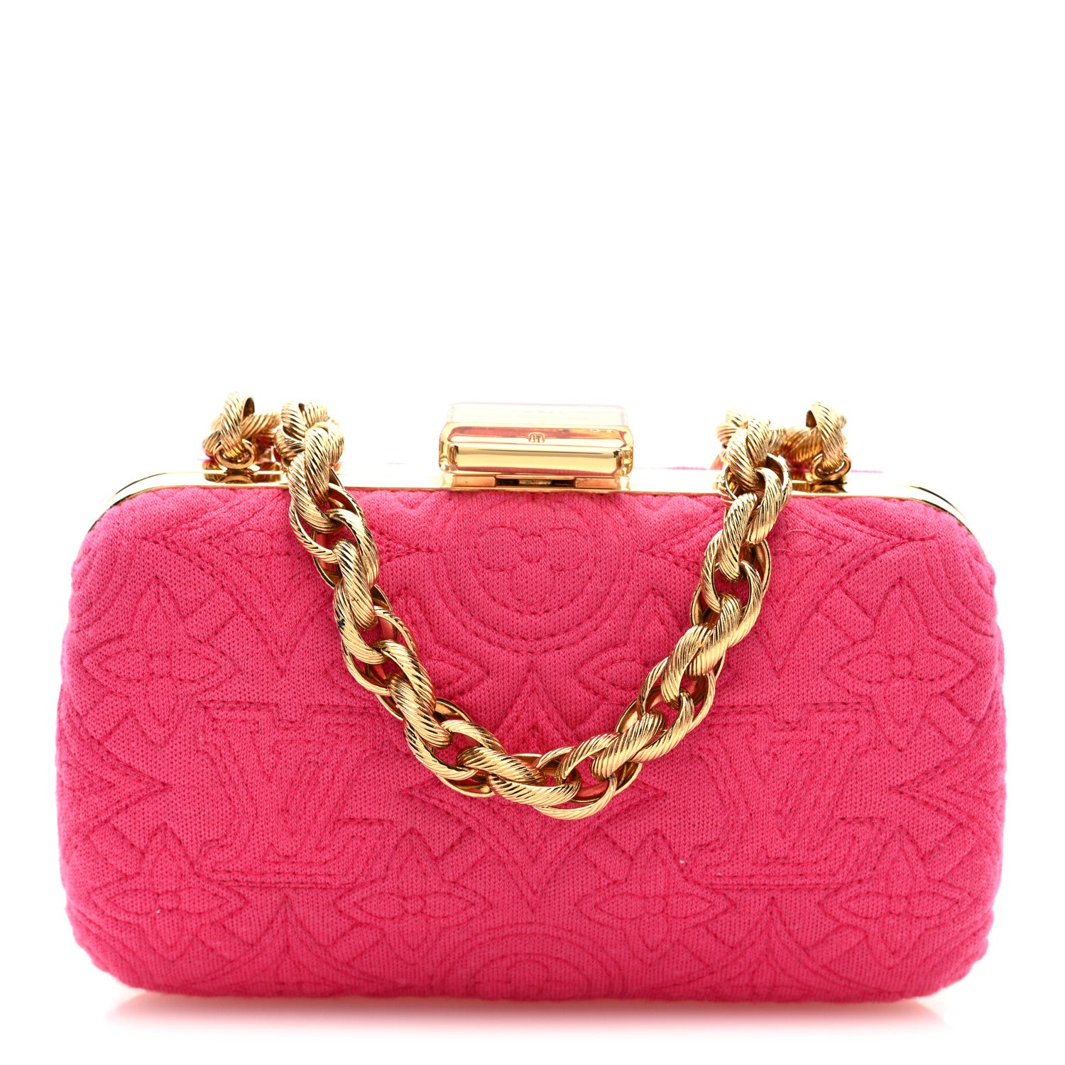 Louis Vuitton Jersey Monogram Motard Minaudiere Clutch Pink 1 of 9