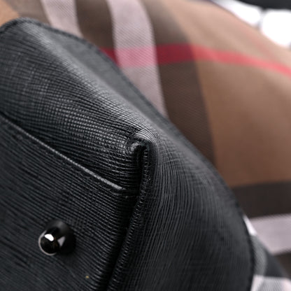 Burberry Canvas Check Duffle Bag Dark Brown 10 of 11