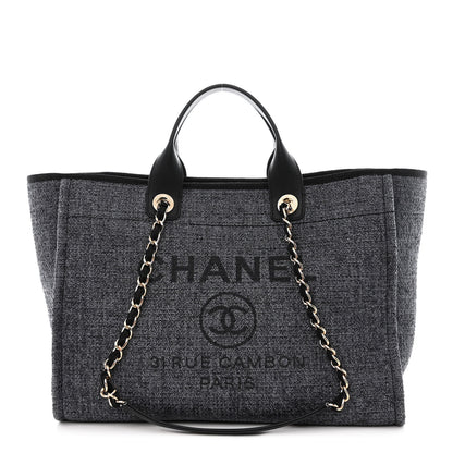 Chanel Lurex Boucle Medium Deauville Tote Black 1 of 11