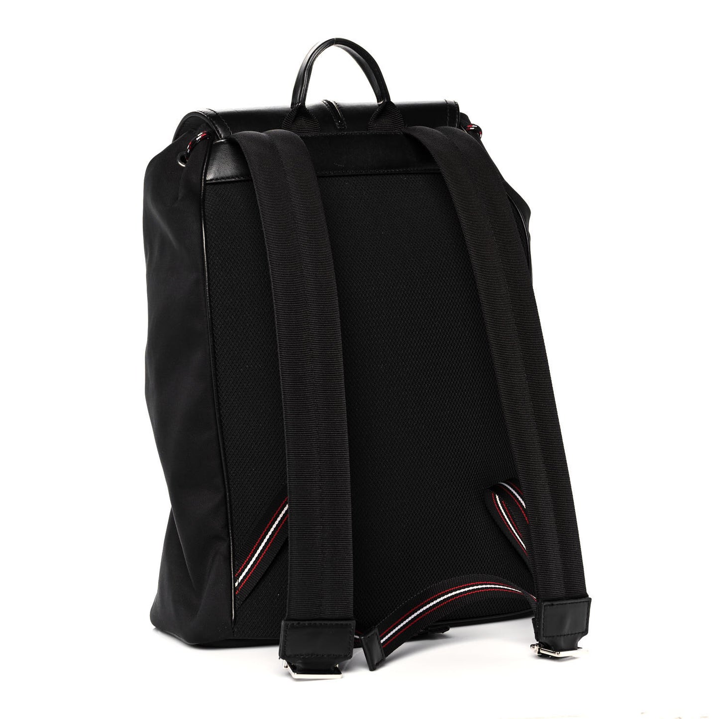 Calfskin Nylon Motion Backpack Black