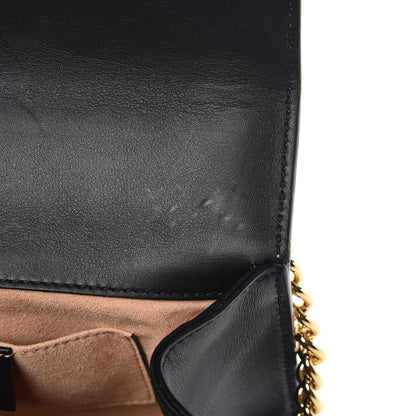 Gucci GG Supreme Monogram Bees Small Padlock Shoulder Bag Black 8 of 9