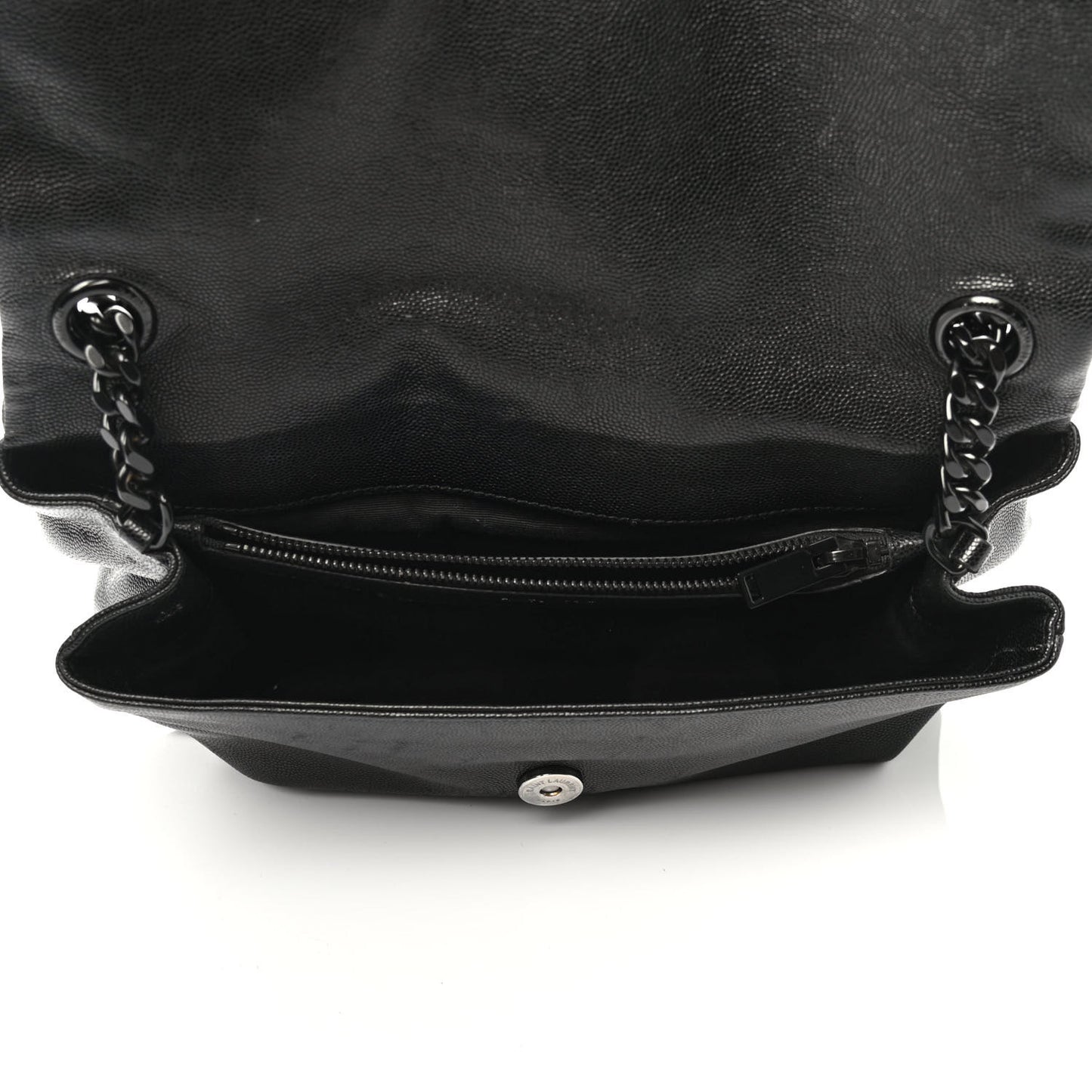 Grain De Poudre Medium West Hollywood Monogram Fold-Over Black