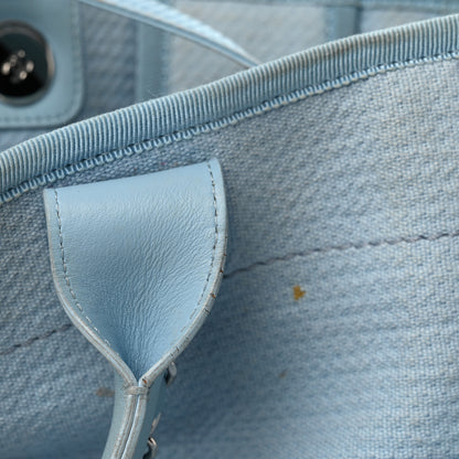 Chanel Mixed Fibers Small Deauville Tote Light Blue 12 of 14