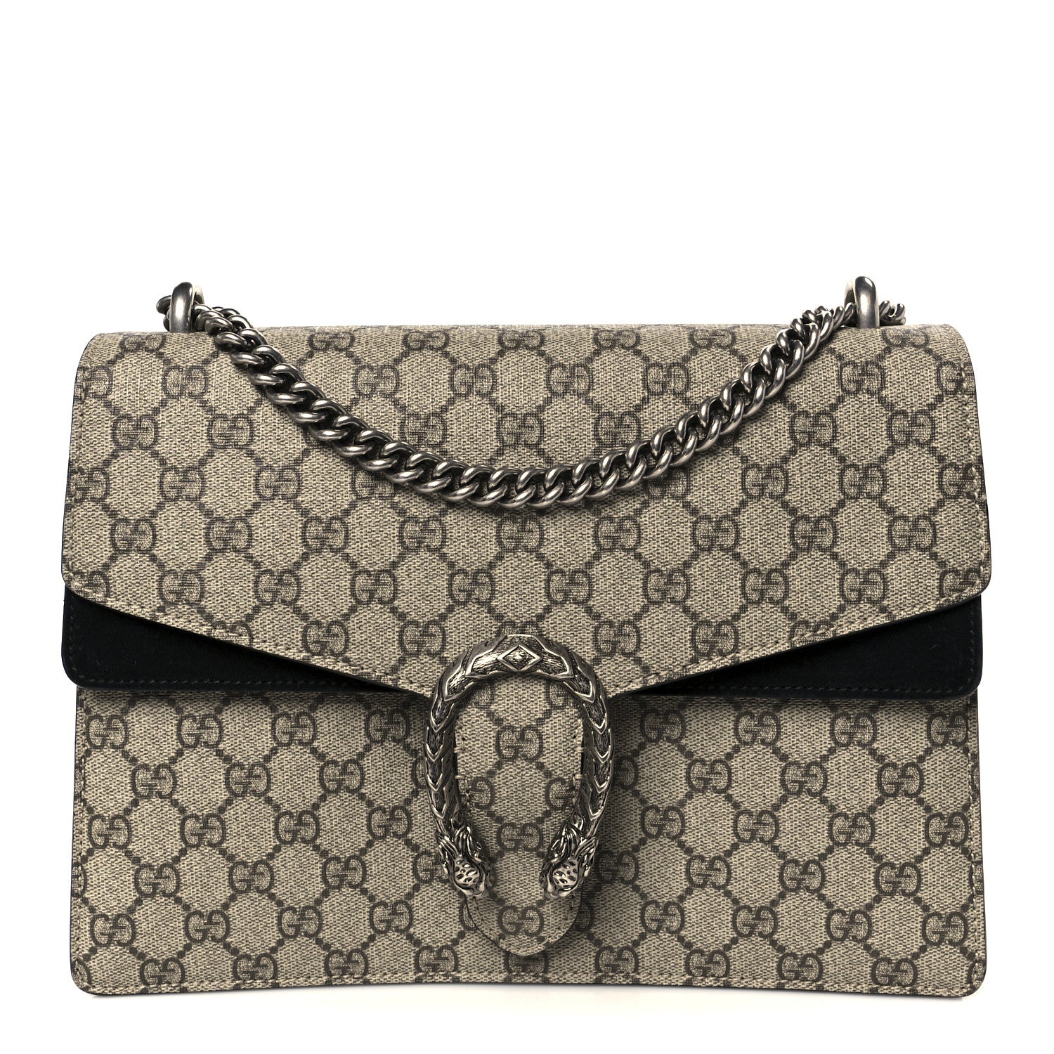Gucci GG Supreme Monogram Medium Dionysus Shoulder Bag Black 1 of 11