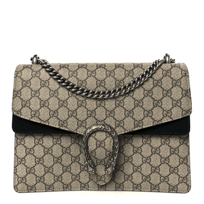 Gucci GG Supreme Monogram Medium Dionysus Shoulder Bag Black 1 of 11