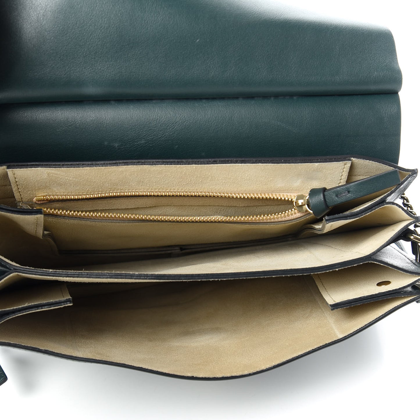 Suede Calfskin Medium Faye Shoulder Bag Intense Green