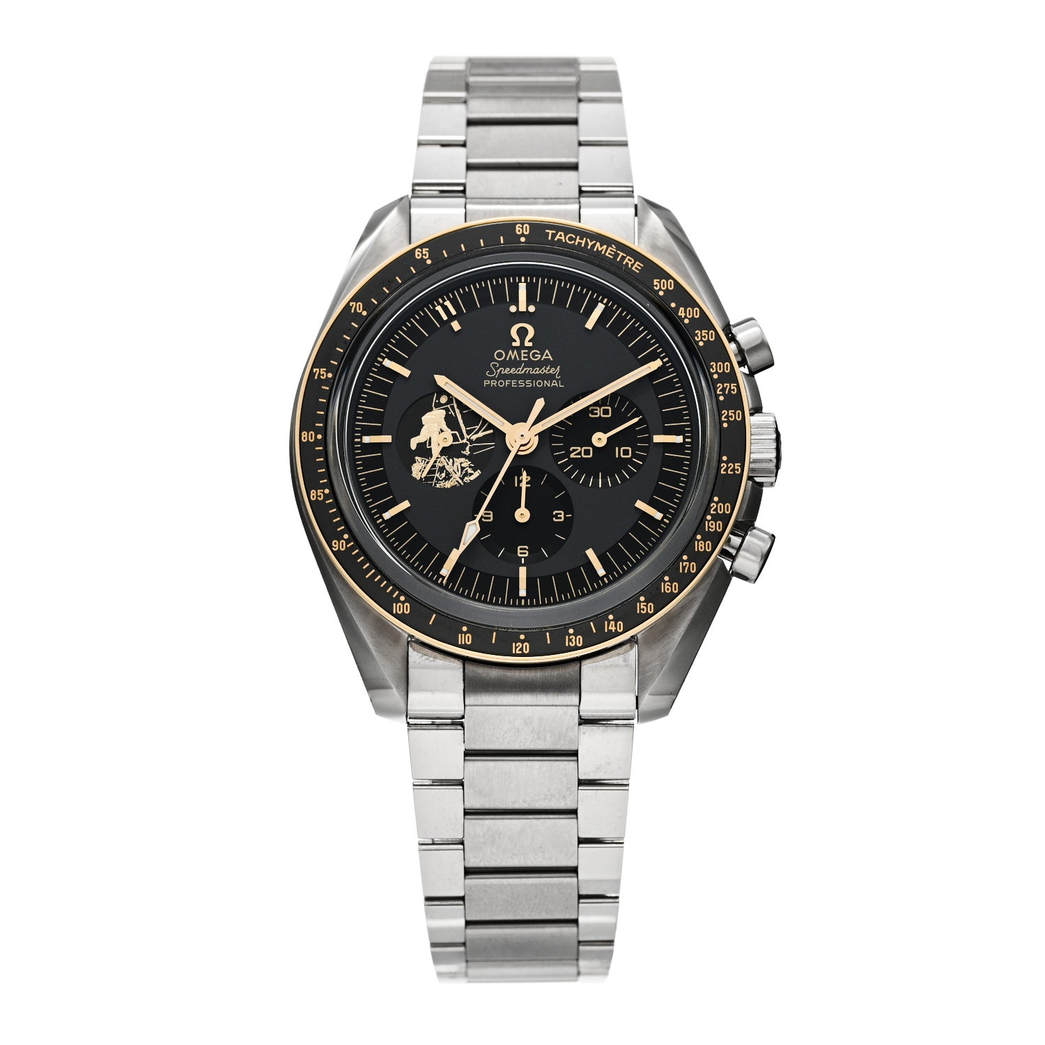 Omega Stainless Steel 42mm Speedmaster Co-Axial Master Chronometer Chronograph Apollo 11 Manual Winding Watch Black 310.20.42.50.01.001 1 of 6