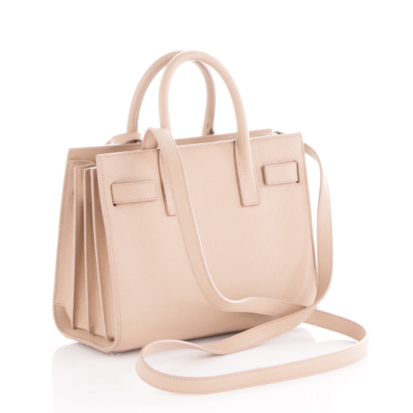 Grained Calfskin Nano Sac De Jour Beige