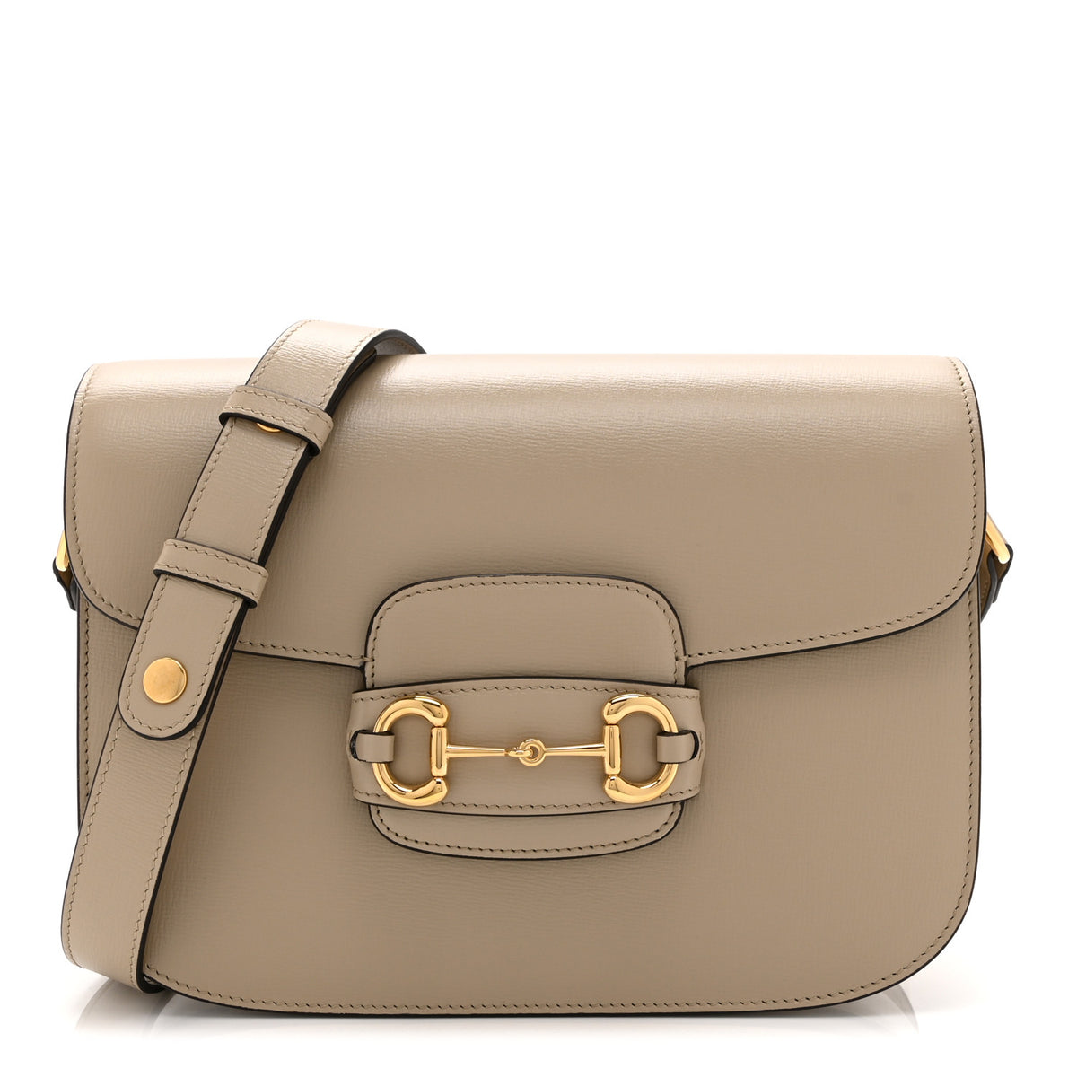 Azalea Calfskin Horsebit 1955 Shoulder Bag  Oatmeal