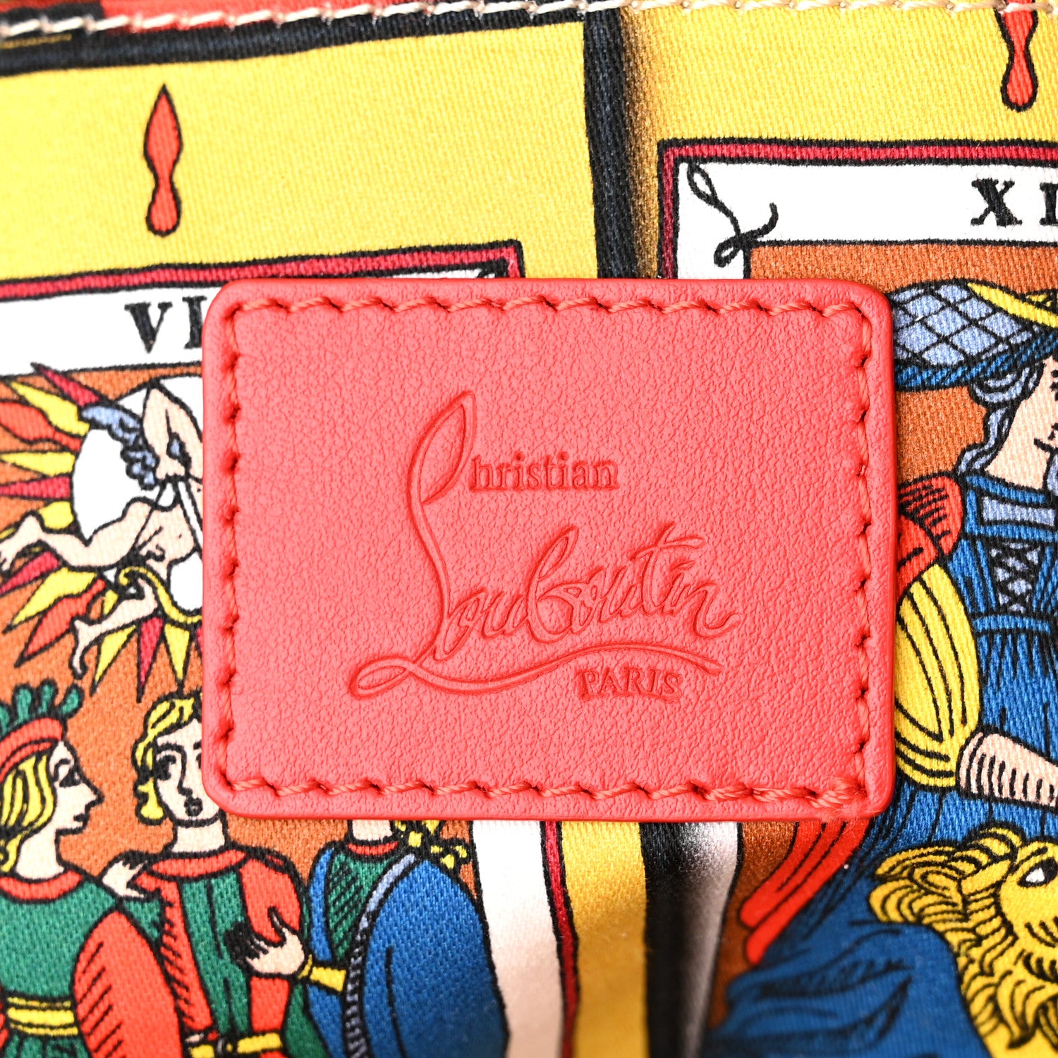 Christian Louboutin Canvas Embroidered Calfskin Caracaba Tote Multicolor 6 of 9