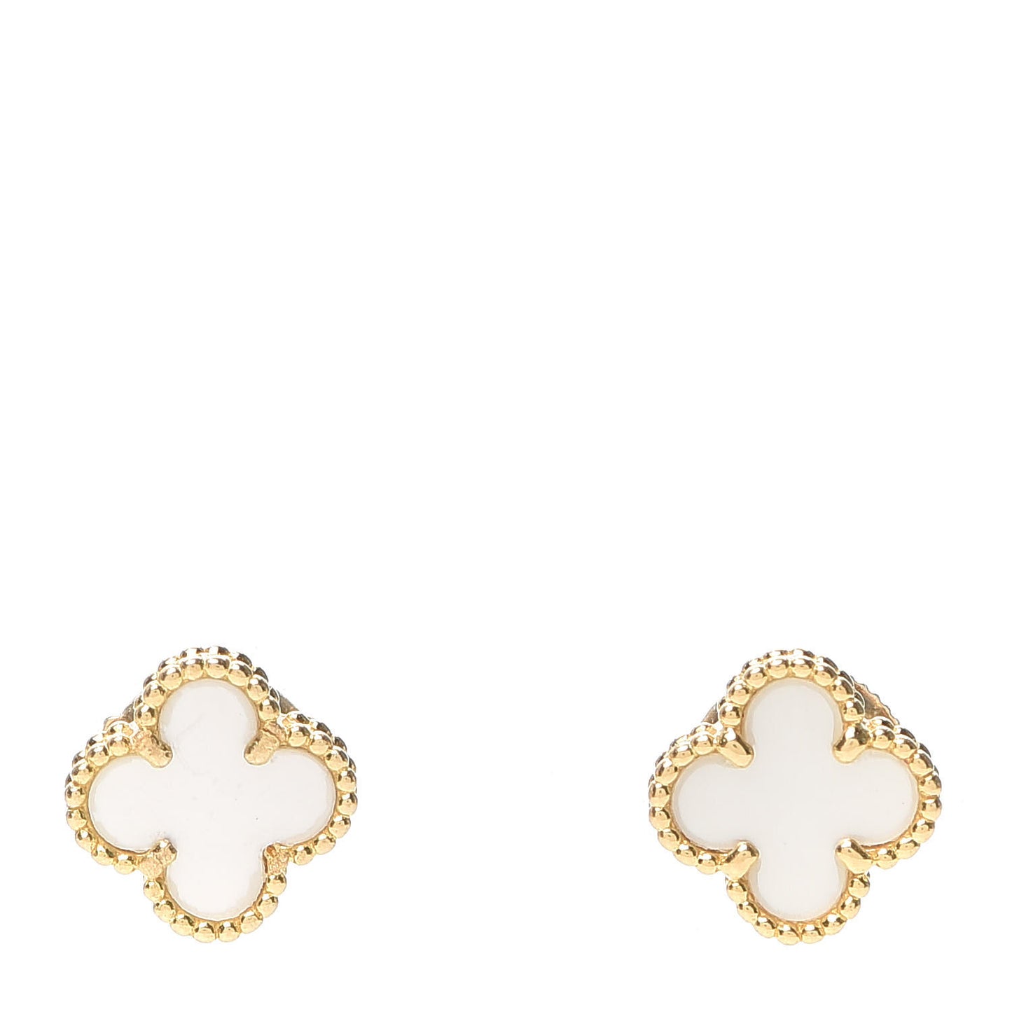 18K Yellow Gold Mother of Pearl Sweet Alhambra Earrings