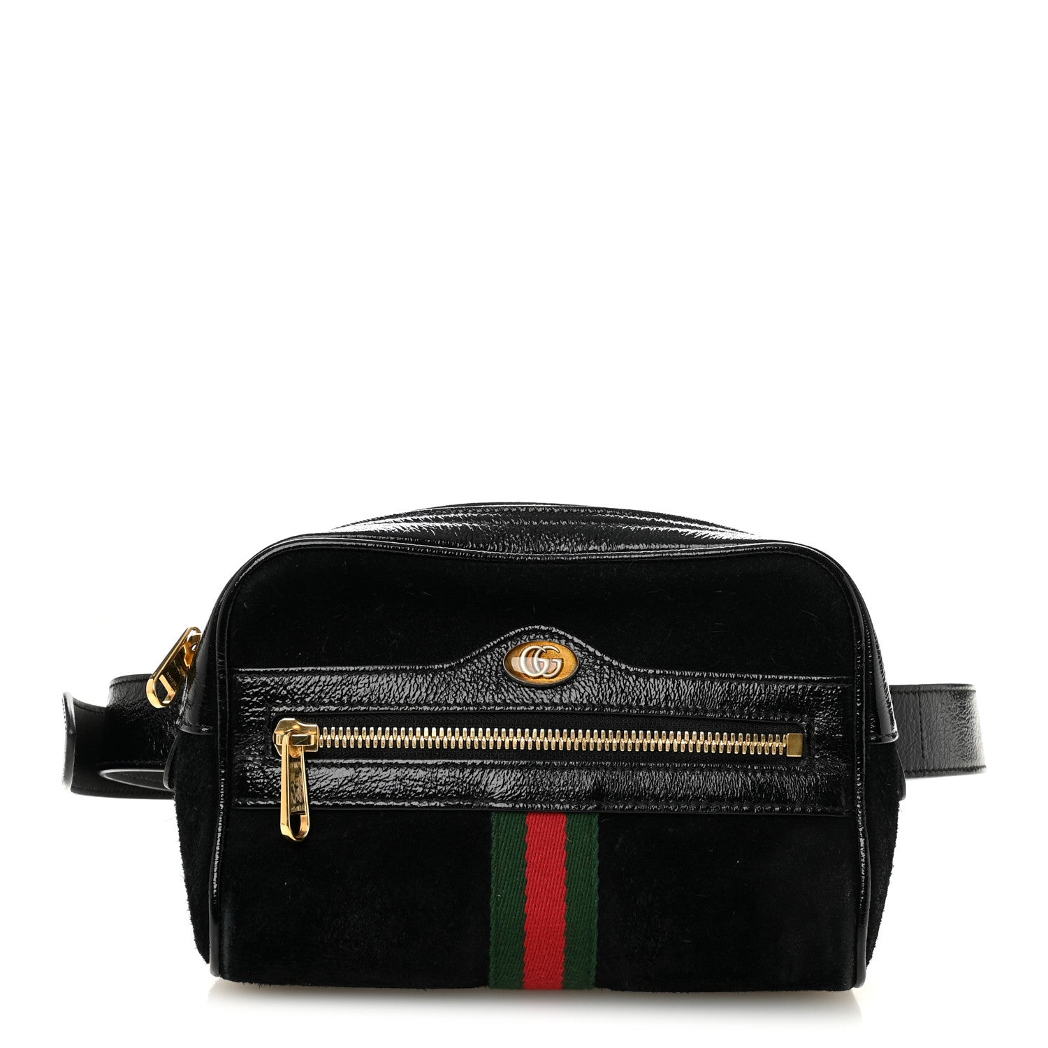 Gucci Suede Small Ophidia Belt Bag 85 34 Black 1 of 10