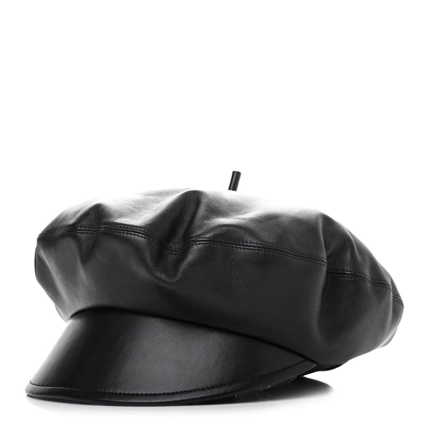 Lambskin Arty Beret Cap 57 Black