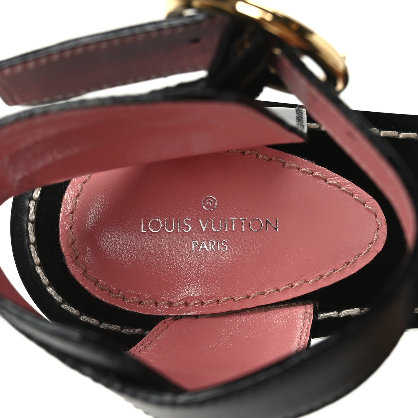 Calfskin Monogram Passenger Sandals 37.5 Black