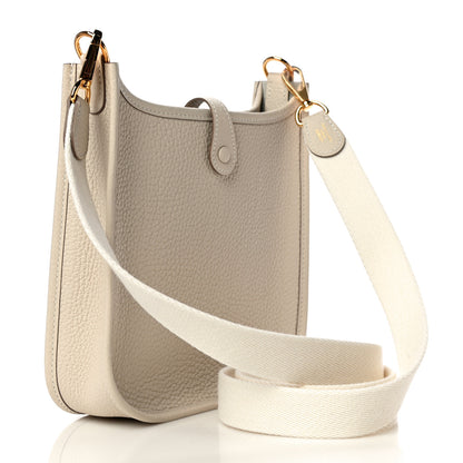 Hermes Taurillon Clemence Amazone Evelyne TPM Craie White 3 of 10