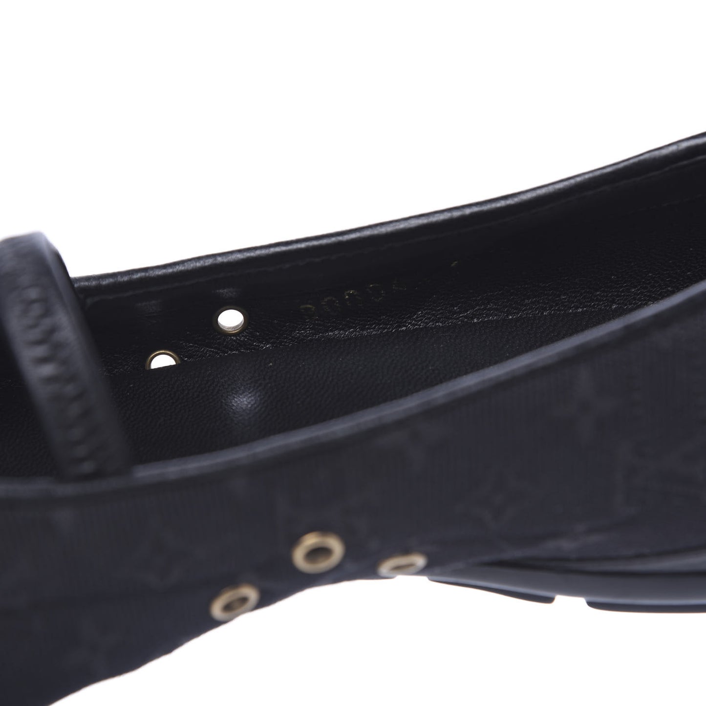 Canvas Monogram Flats 37.5 Black
