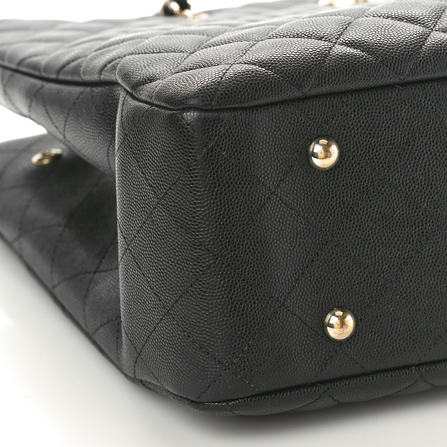 Chanel Caviar Quilted Large CC Shopping Tote Black 9 of 10