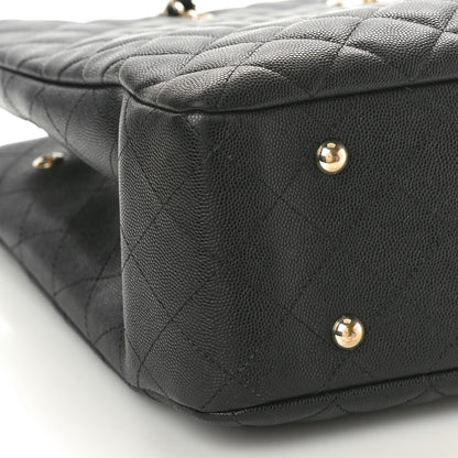Chanel Caviar Quilted Large CC Shopping Tote Black 9 of 10