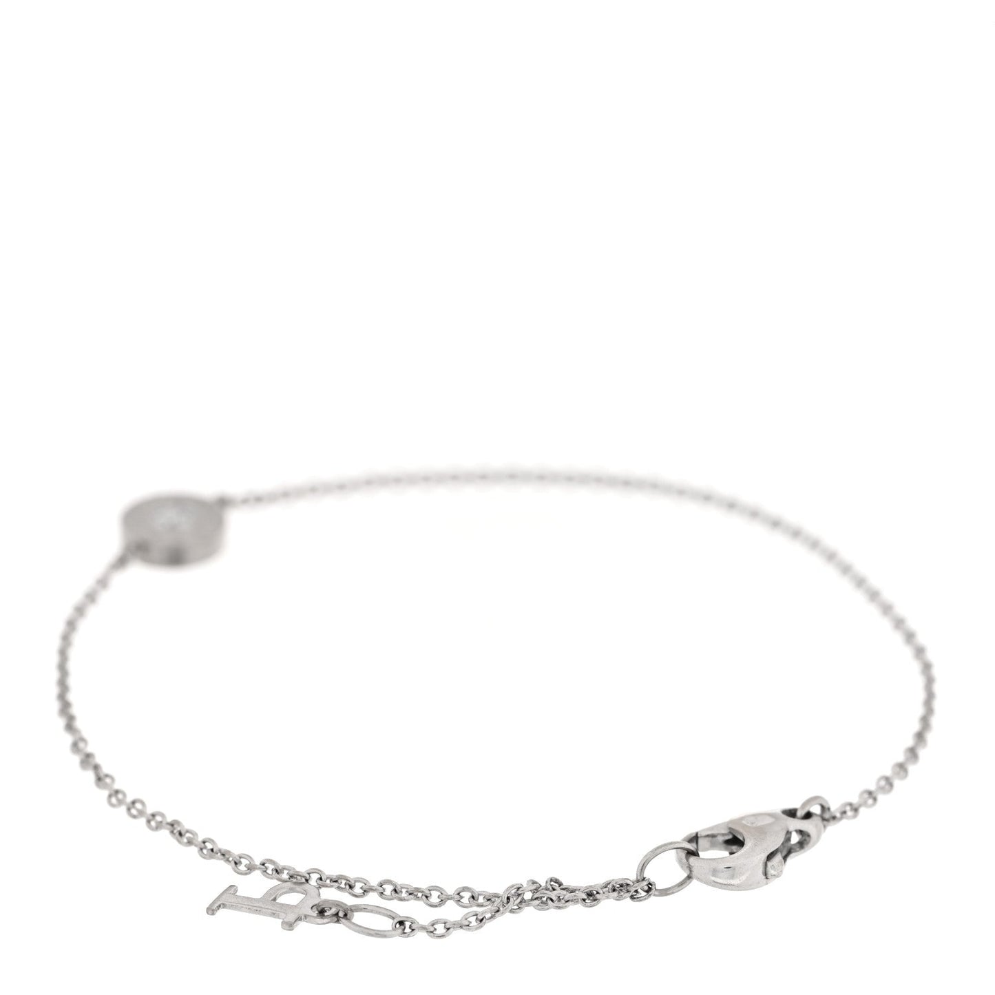 18K White Gold Diamond Possession Station Bracelet