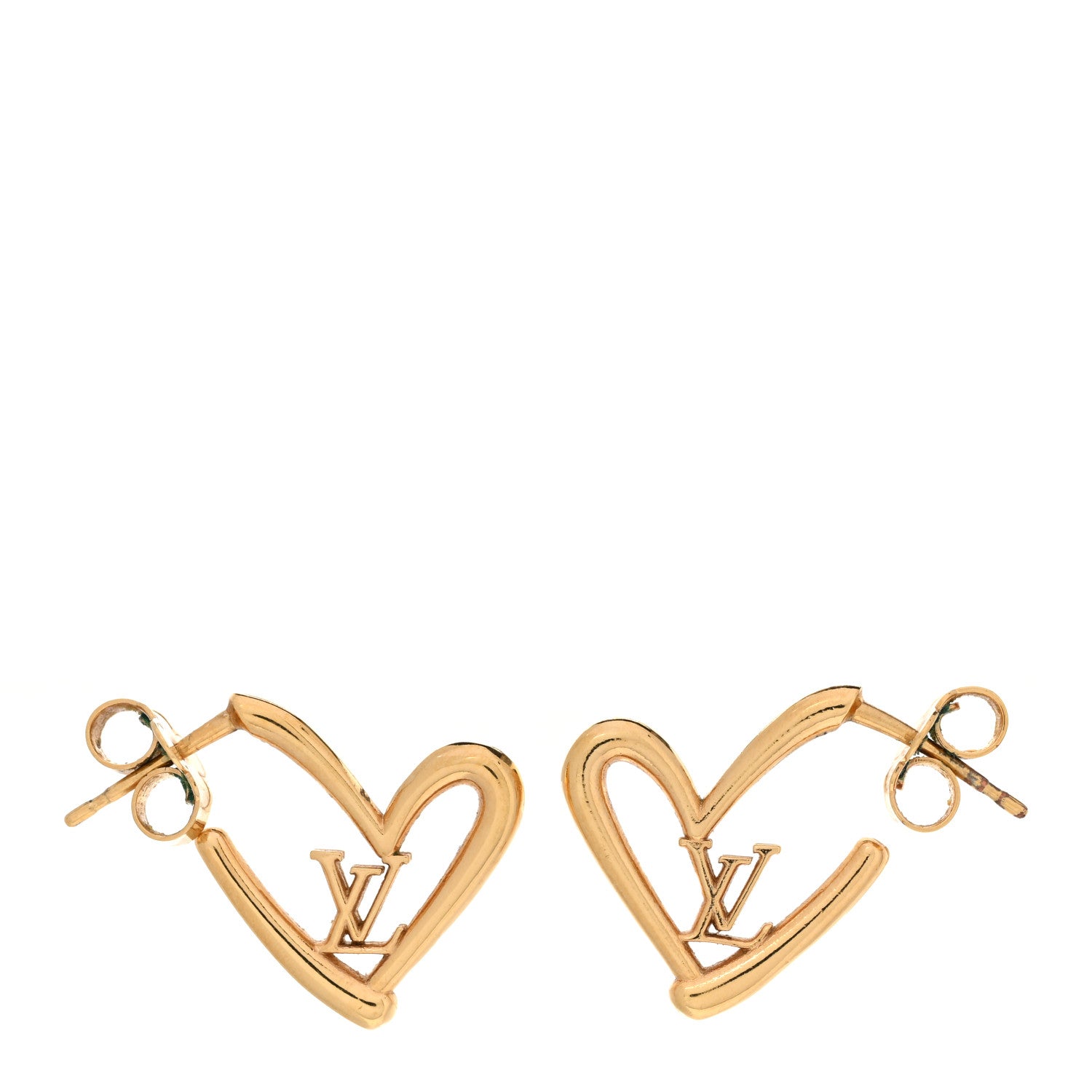 Louis Vuitton Fall In Love Heart Earrings PM Gold 1 of 6