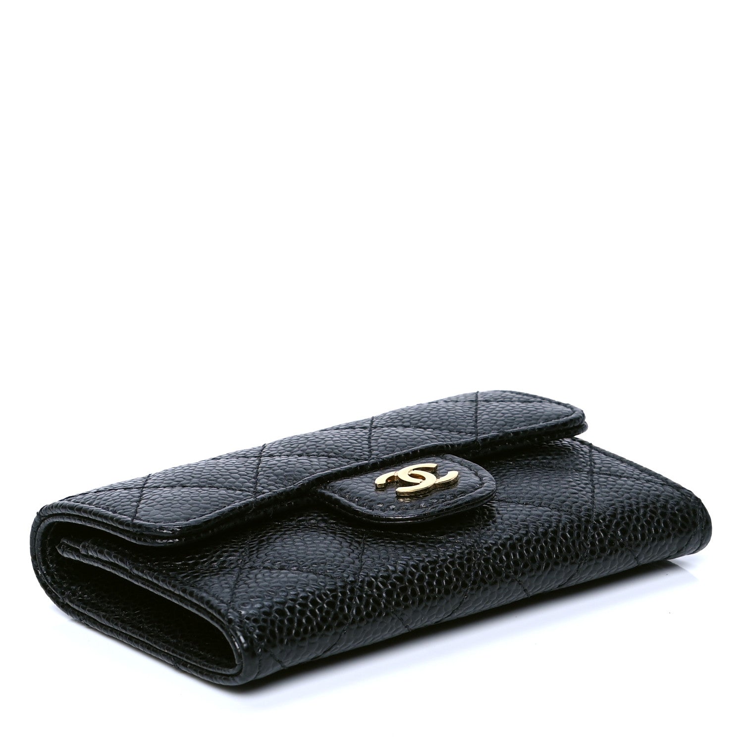 Chanel Caviar Quilted Flap Card Holder Black 3 of 5
