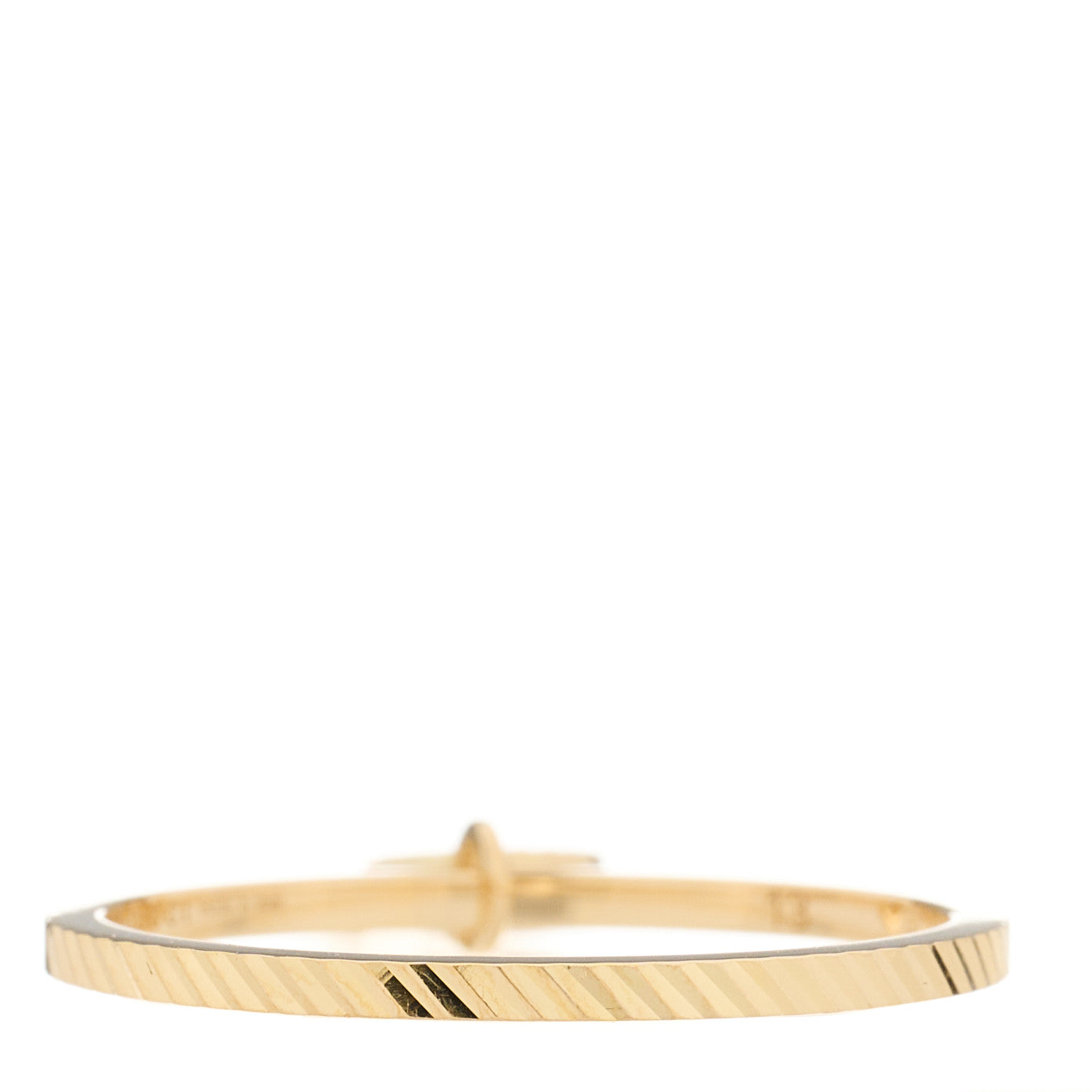 Gucci 18K Yellow Gold GG Running Charm Ring 50 5.5 3 of 5