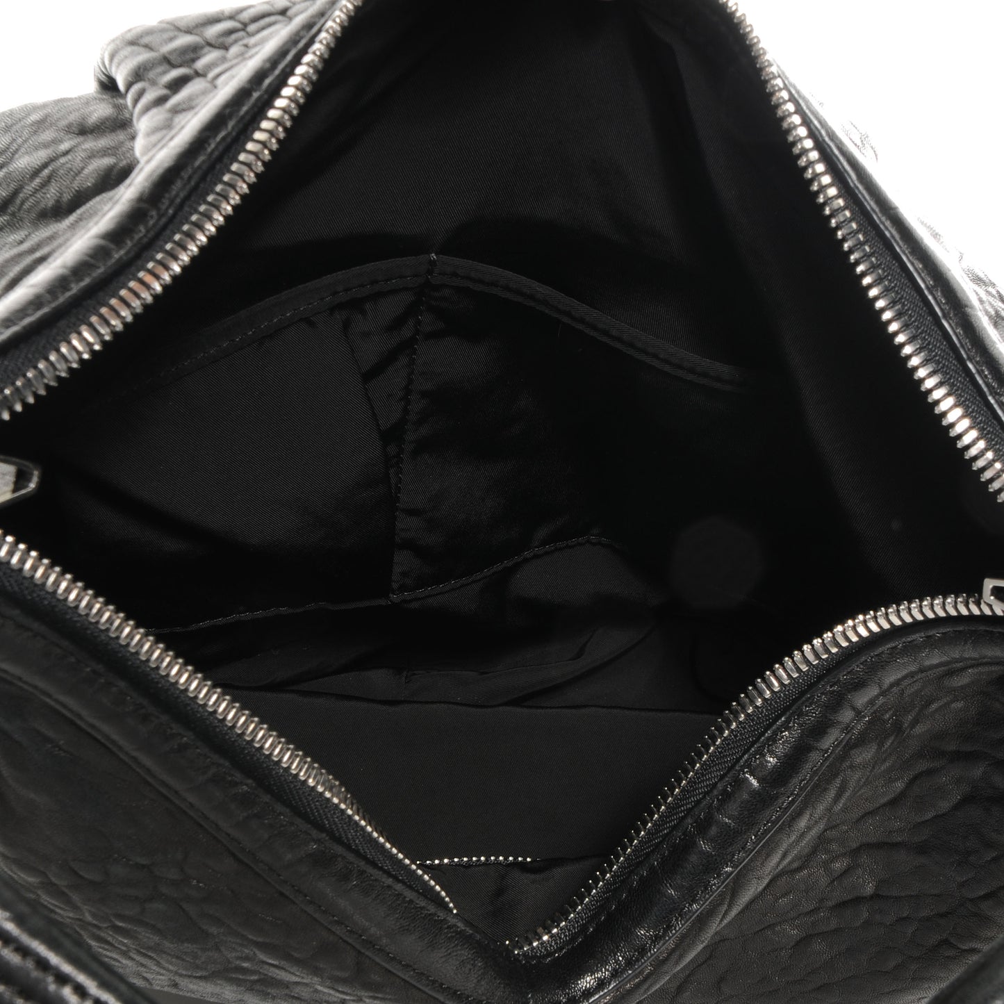 Textured Lambskin Morgan Hobo Black