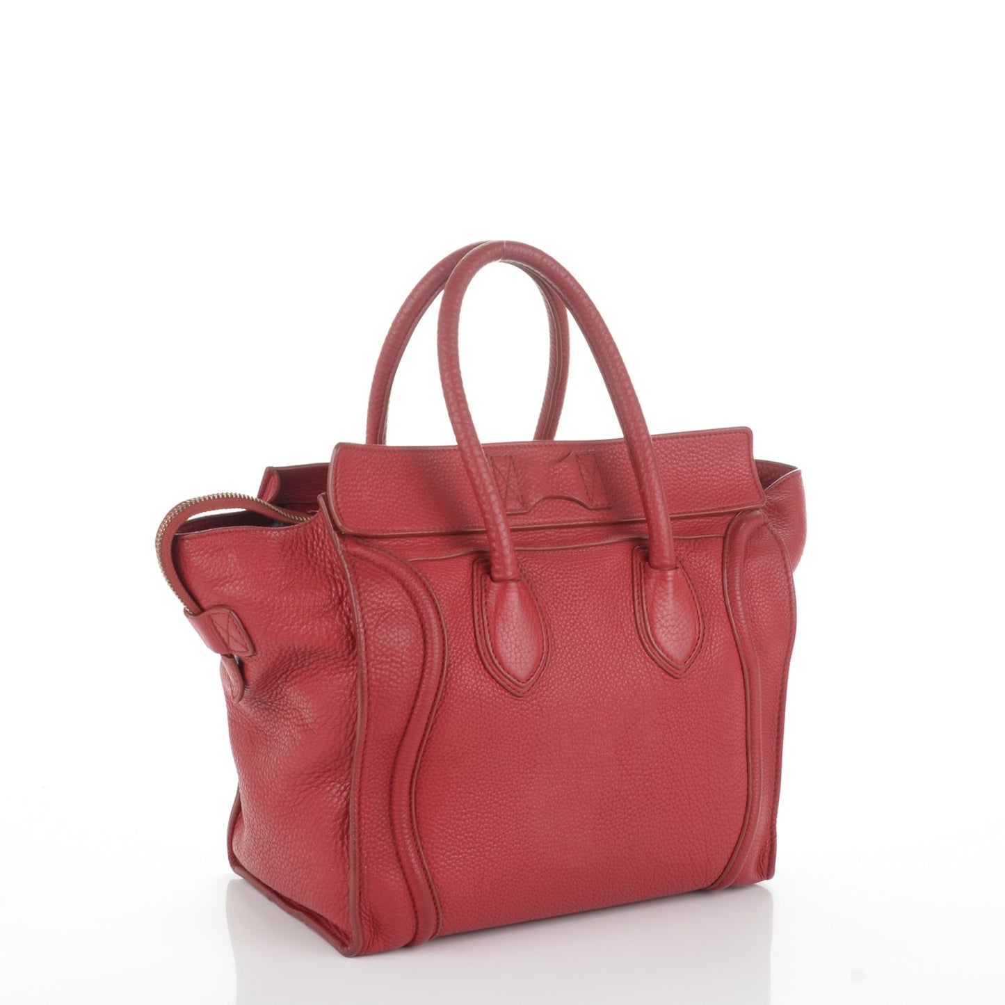 Pebbled Calfskin Mini Luggage Red