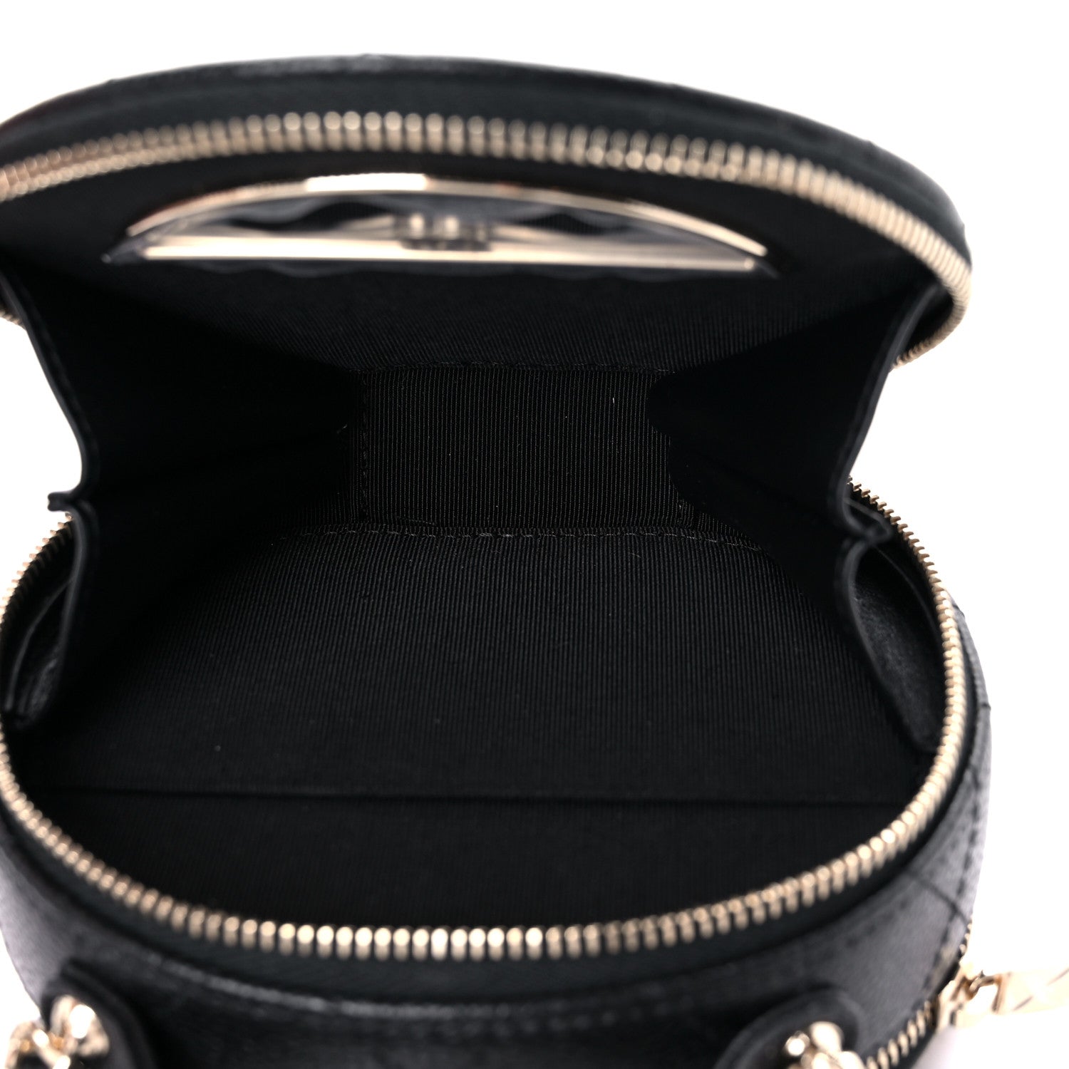 Chanel Caviar Quilted Round Handle With Care Vanity With Chain Black 5 of 10
