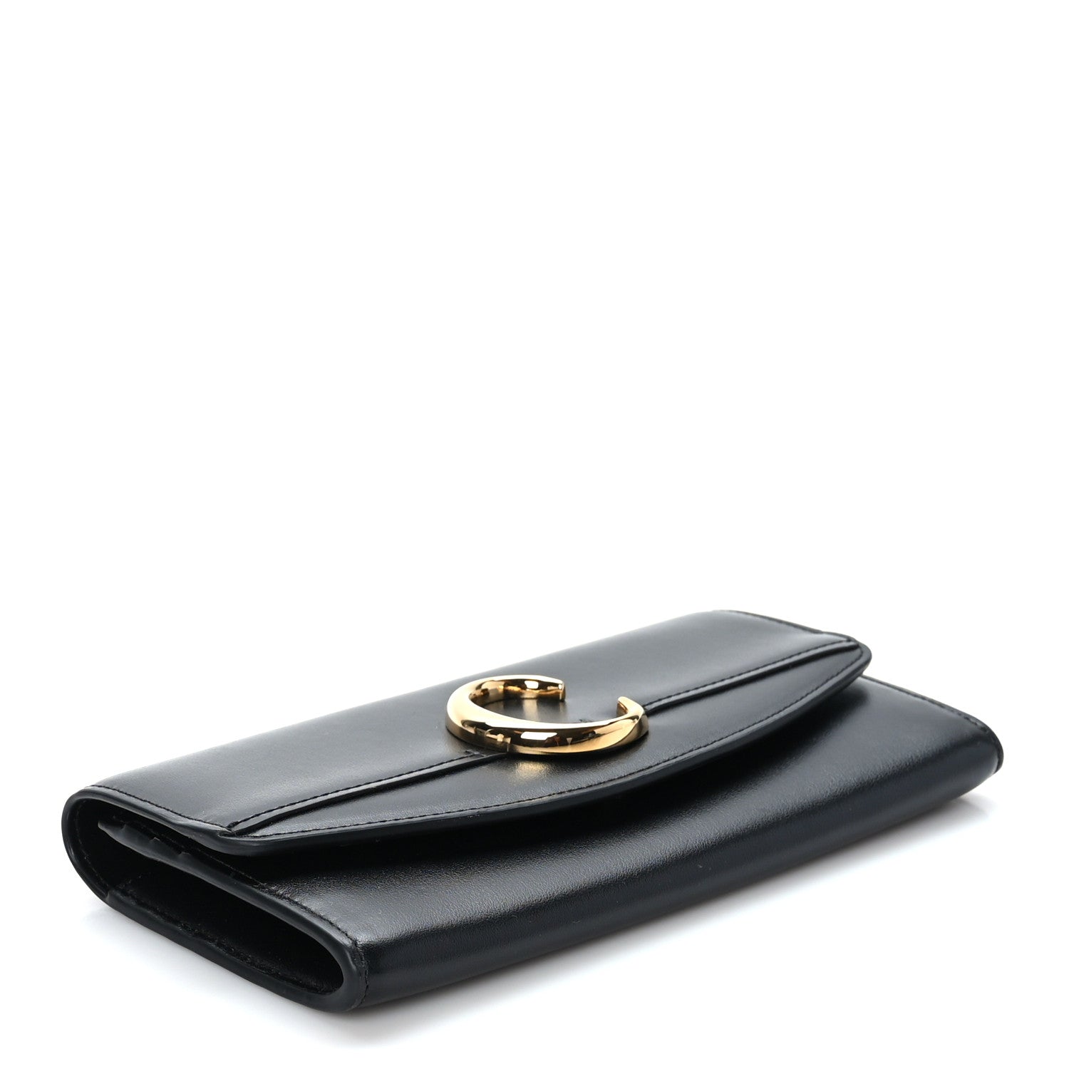 Chloe Calfskin Long Flap C Wallet Black 4 of 7