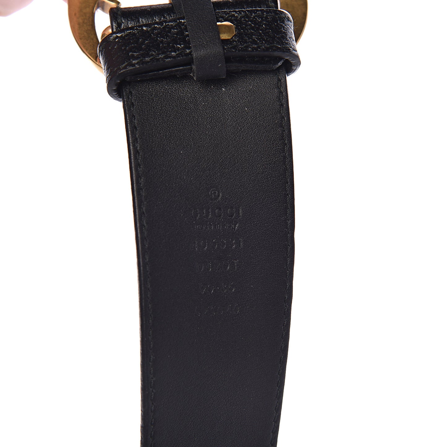Textured Calfskin Double G 40mm Belt 90 36 Black
