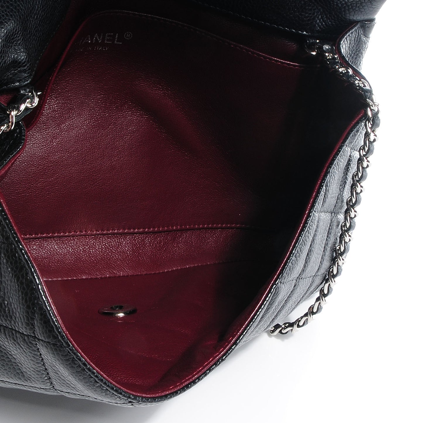 Caviar Quilted Clutch Flap Black
