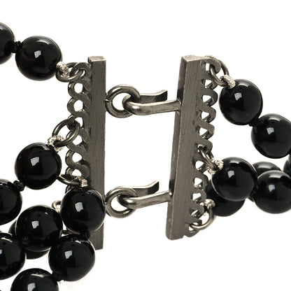 Chanel Gripoix Beaded Multi Strand Belt Ruthenium Black 3 of 4
